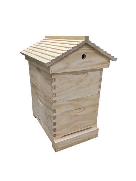 Assembled Beehive with Wired Frames