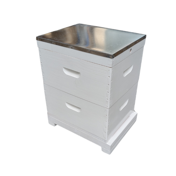 Fully Assembled Painted and Wax Dipped Beehive