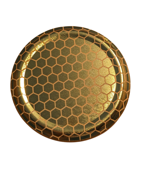 72 x 380ml (500g honey) Hexagon Glass Jar With Metal Twist Lid - Carton of 72