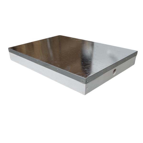 Wax Dipped Painted Beehive Lid