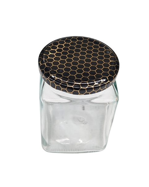 90 x 380ml (500g honey) Square Glass Jar With Metal Twist Lid - Carton of 90