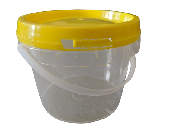 Carton of 100 - 840ml / 1kg Plastic Honey Pail Bucket Containers