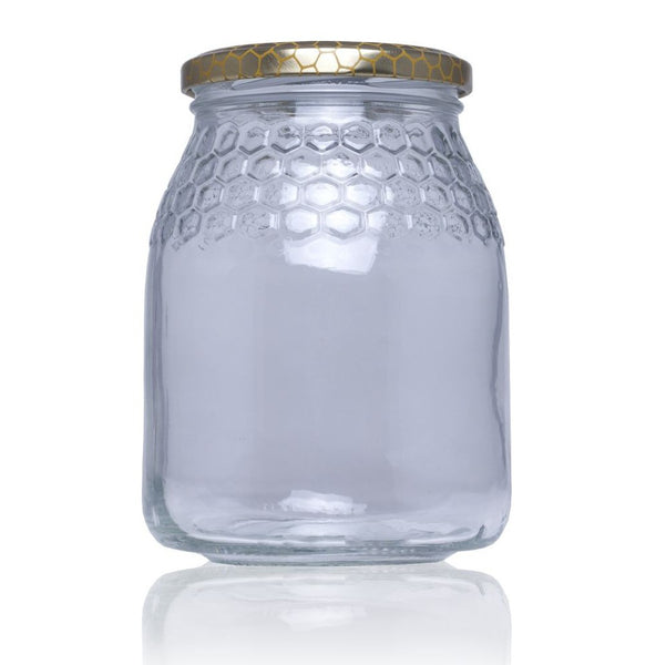 Honey Jars Embossed Honeycomb