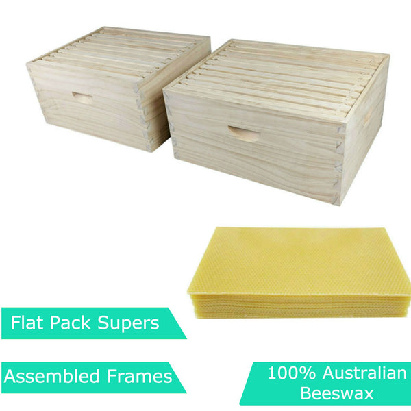 Beehive kit 10 frame full depth with beeswax foundation