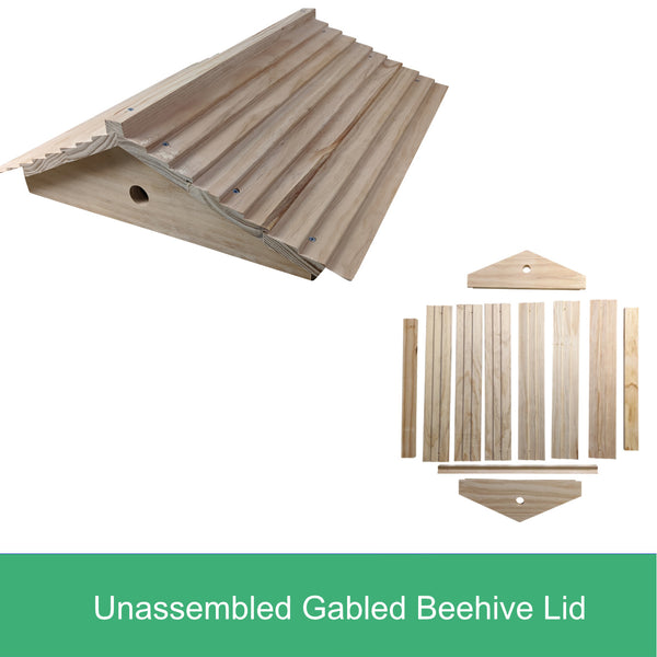 Unassembled Gabled Beehive Lid