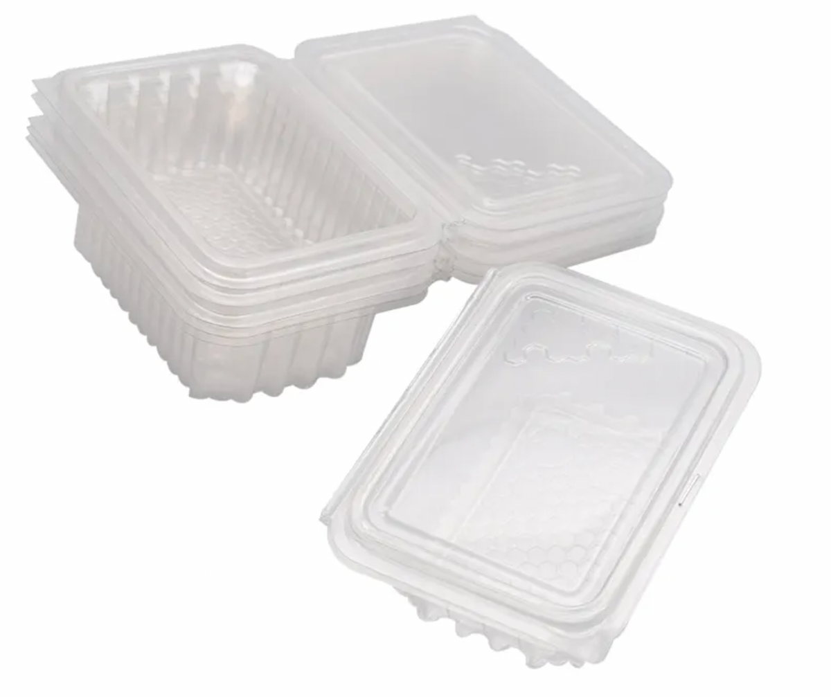 Plastic Embossed Containers Pack of 100 The Bee Store