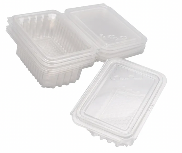 Plastic Embossed Honeycomb Containers - Pack of 100