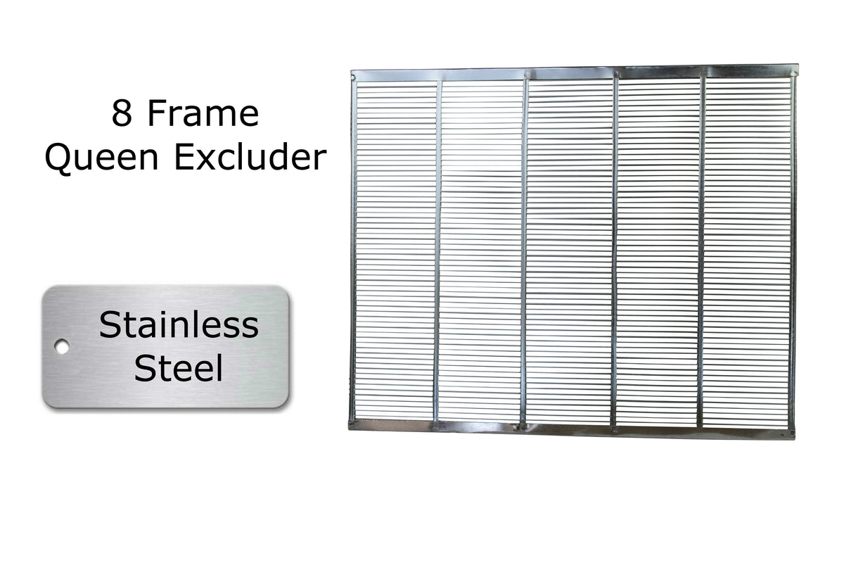 8 Frame Stainless Steel Queen Excluder The Bee Store