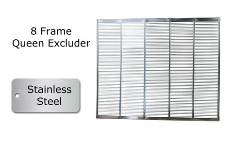 8 frame stainless steel queen excluder eight frame