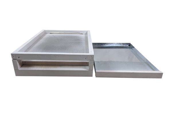 8 Frame Beehive Base - Mesh Vented Bottom Board With Drawer Trap