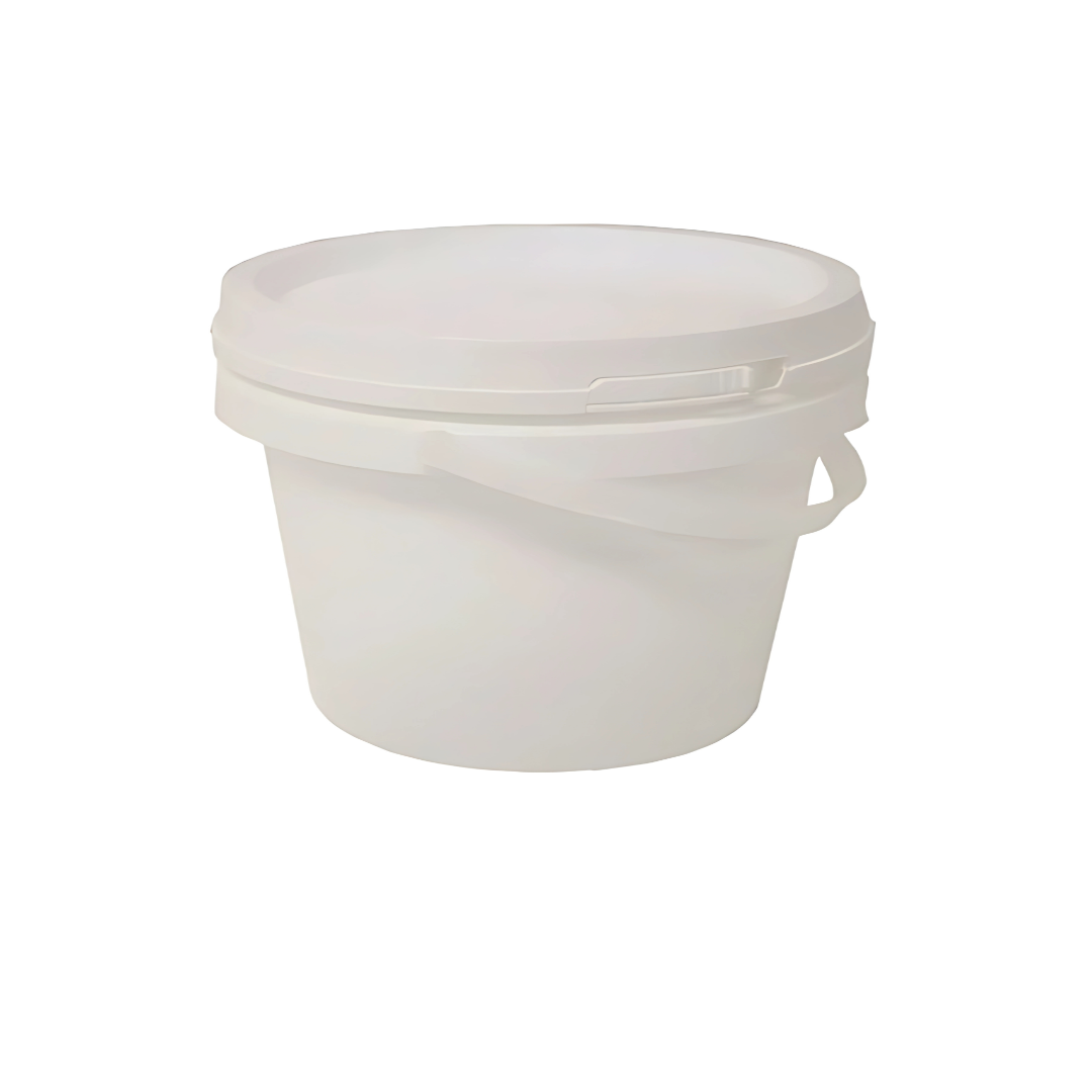 2.2L White Plastic Bucket Pail Food Grade Certified