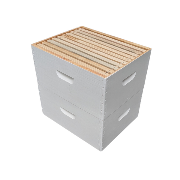 Assembled painted wax dipped bee hive super