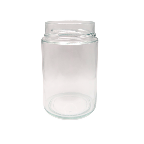 72 x 380ml (500g honey) Round Glass Jar With Metal HIGH Lid - Carton of 72