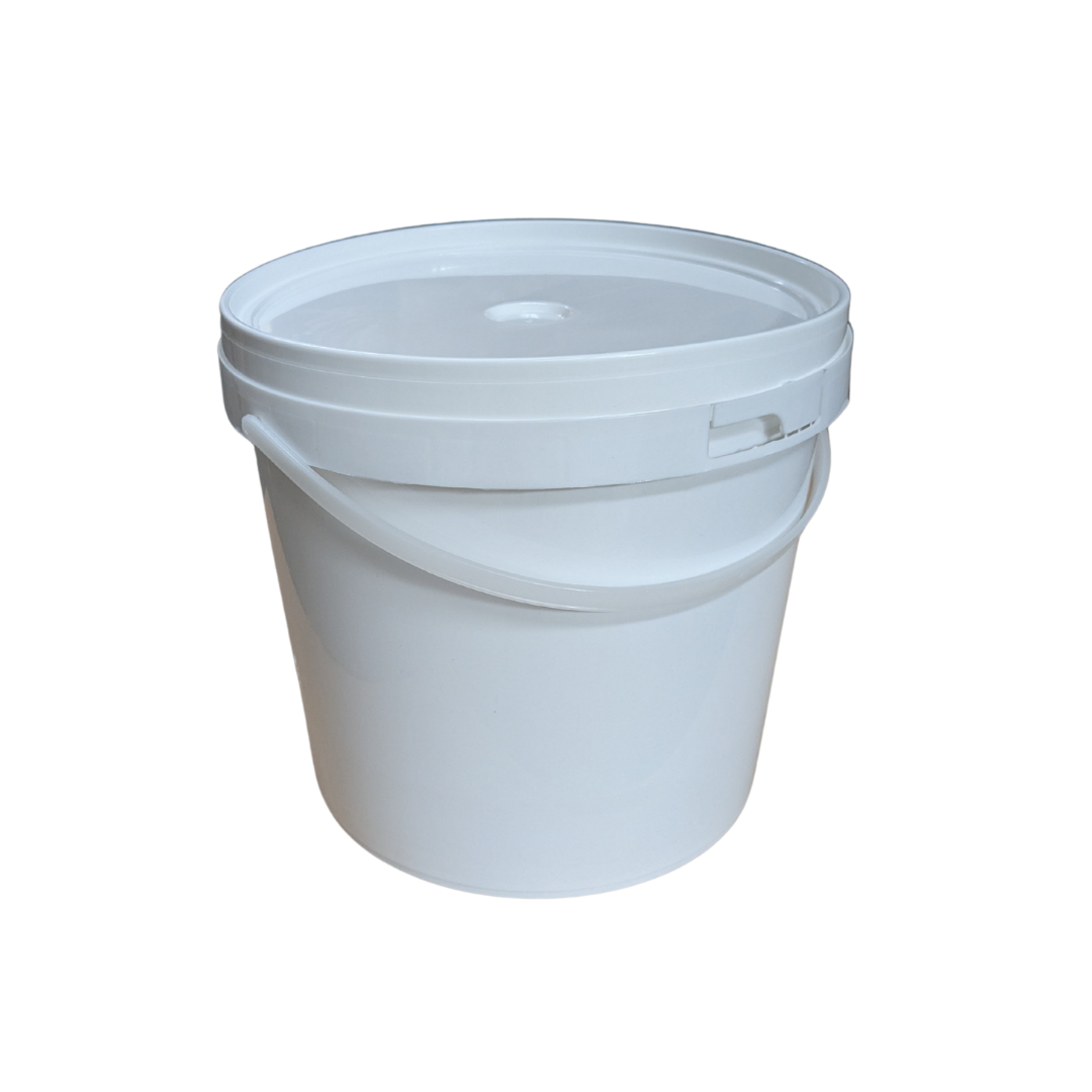 5L White Plastic Bucket with lid Pail Food Grade Certified