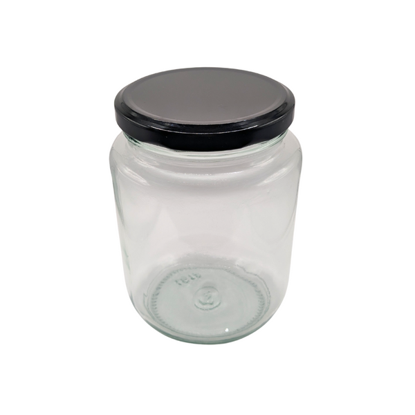 730ml 1kg honey round glass jars wholesale black lid