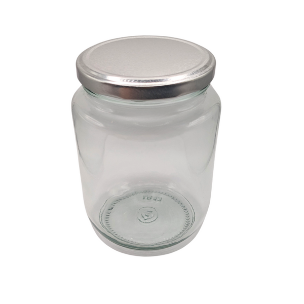730ml 1kg honey round glass jars wholesale silver lid