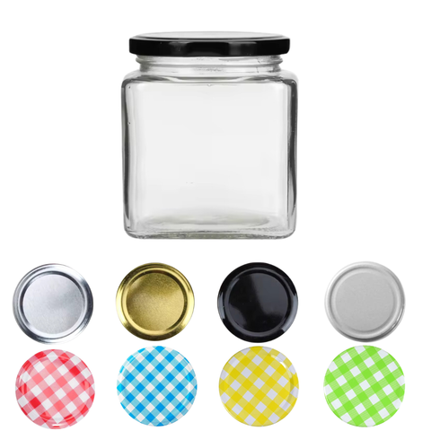 730m Square Glass Jars 1kg glass jar large bulk