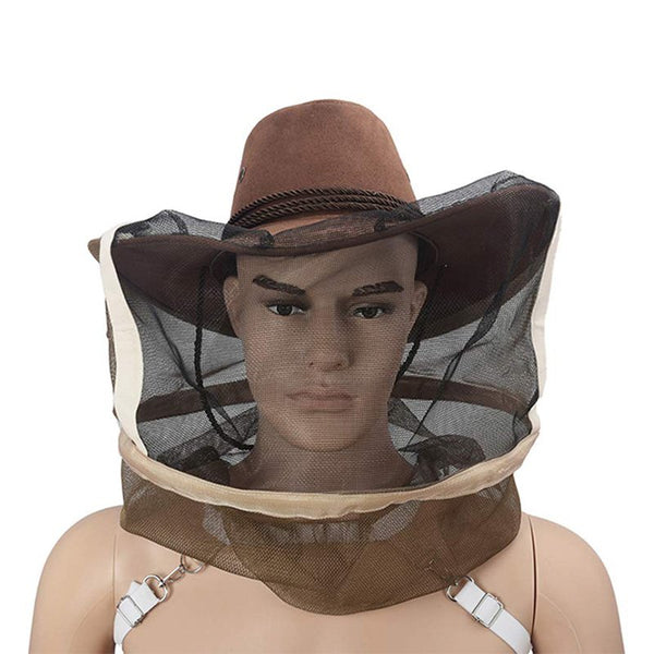 Cowboy style beekeeping veil hat mosquito insect