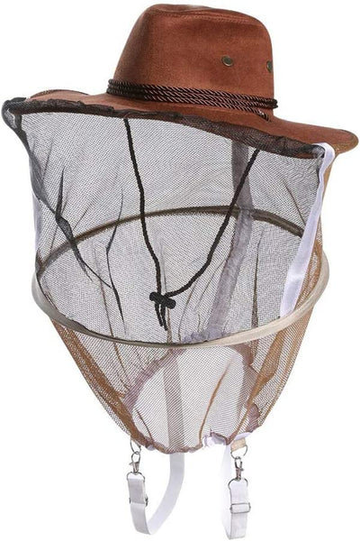 Cowboy style beekeeping veil hat mosquito insect