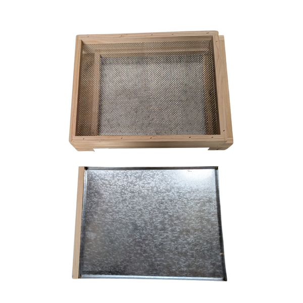 mesh beehive base ventilated small hive beetle SHB varroa bee hive