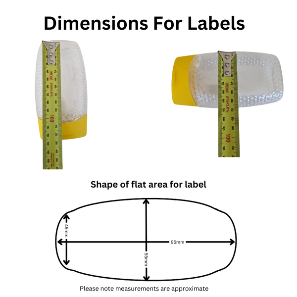 Honey Squeeze Bottles area for labels