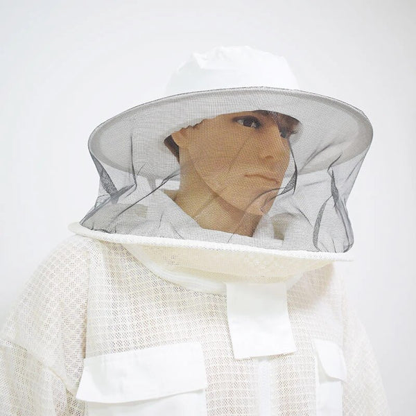 3 Layer Mesh Beekeeping Suit Round Hat Veil
