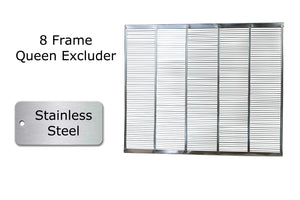 8 frame stainless steel queen excluder eight frame
