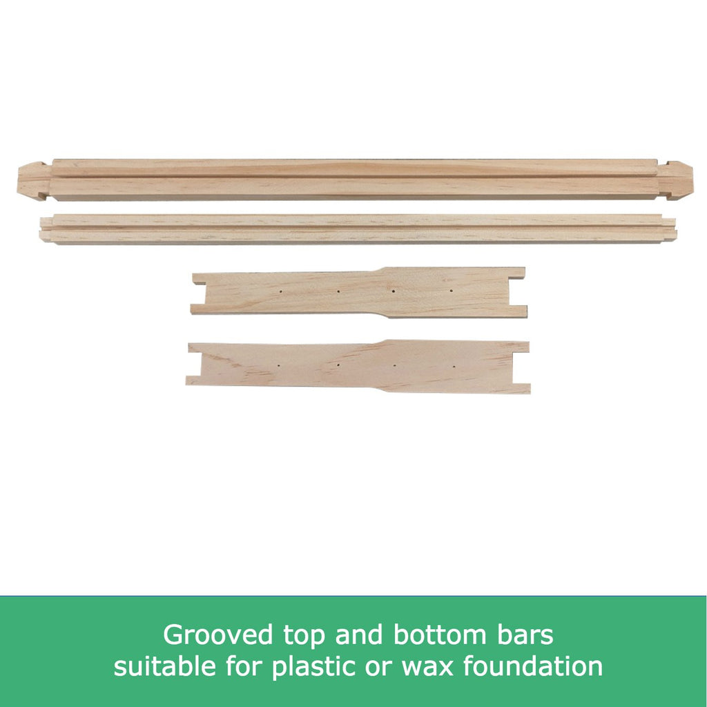 Grooved Bee Frame Premium Grade Full Depth Timber Beekeeping Frames - Unassembled - Groo ...