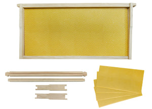 Bulk Buy - 100 x Full Depth Beekeeping Frames With Yellow Plastic Foundation
