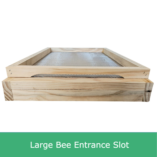 16 Frame Double Beehive Kit With Mesh Screen Base - Includes Frames